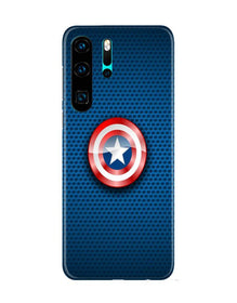 Captain America Shield Mobile Back Case for Huawei P30 Pro (Design - 253)