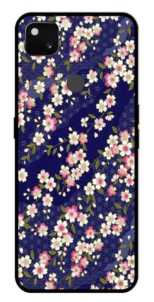 Flower Design Metal Mobile Case for Google Pixel 4A