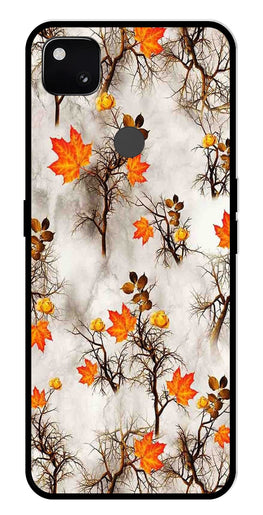 Autumn leaves Metal Mobile Case for Google Pixel 4A   (Design No -55)