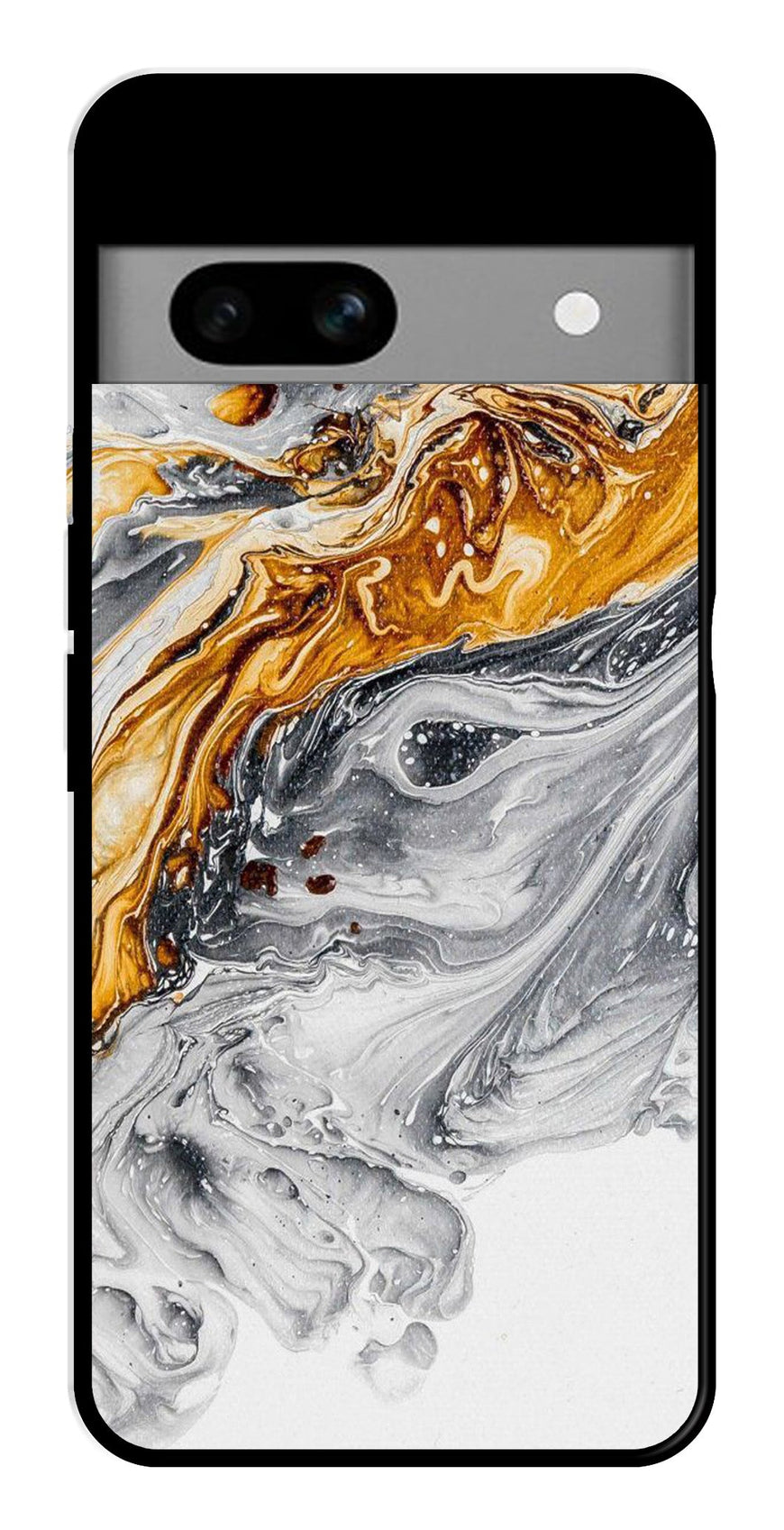 Marble Pattern Metal Mobile Case for Google Pixel 6a   (Design No -36)