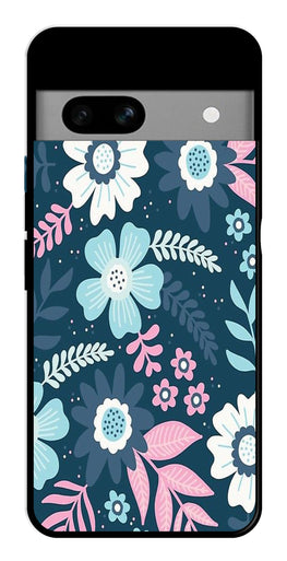 Flower Leaves Design Metal Mobile Case for Google Pixel 6a   (Design No -50)