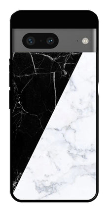 Black White Marble Design Metal Mobile Case for Google Pixel 7