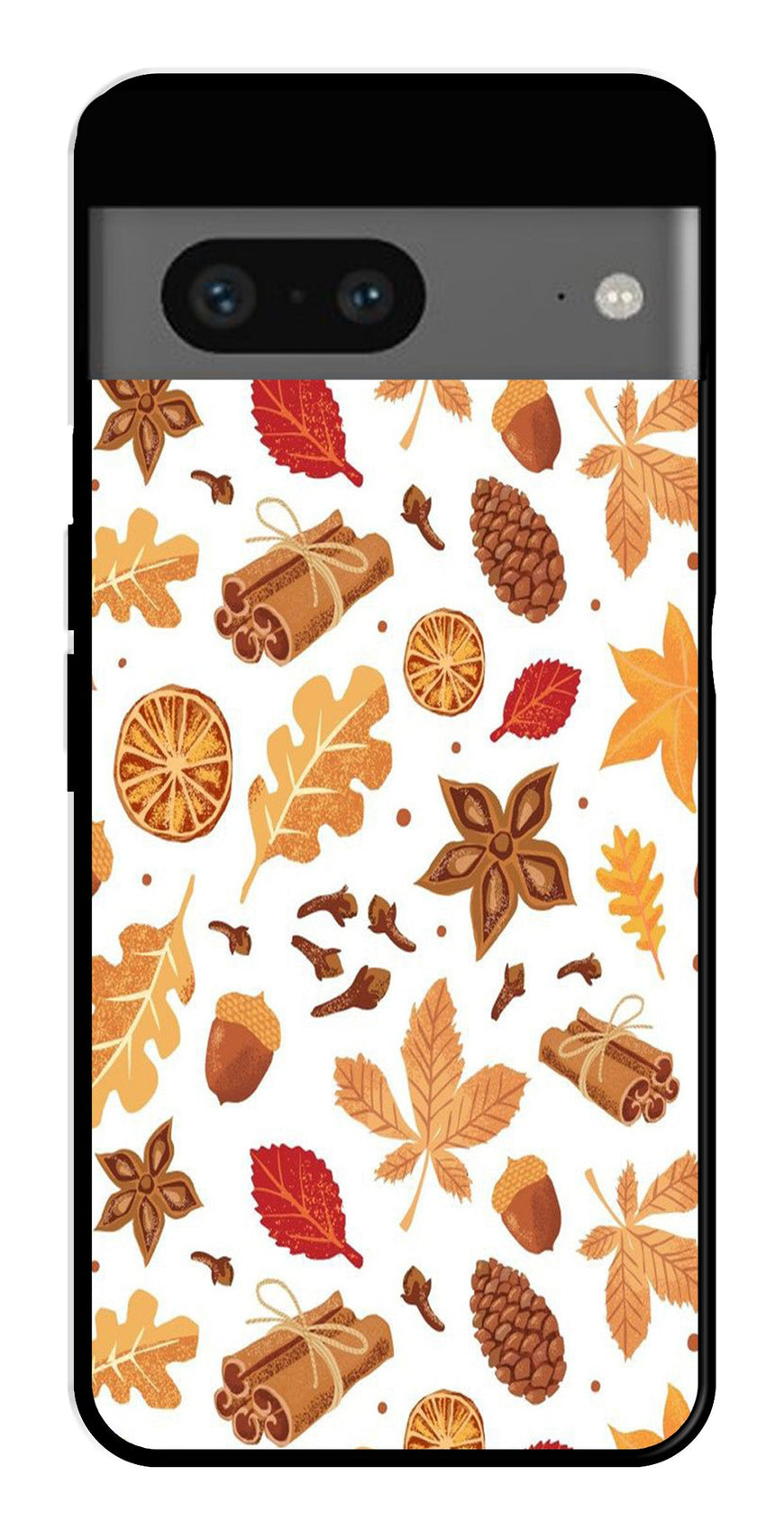 Autumn Leaf Metal Mobile Case for Google Pixel 7   (Design No -19)