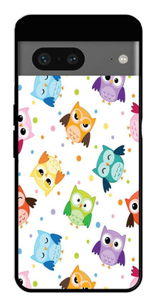 Owls Pattern Metal Mobile Case for Google Pixel 7