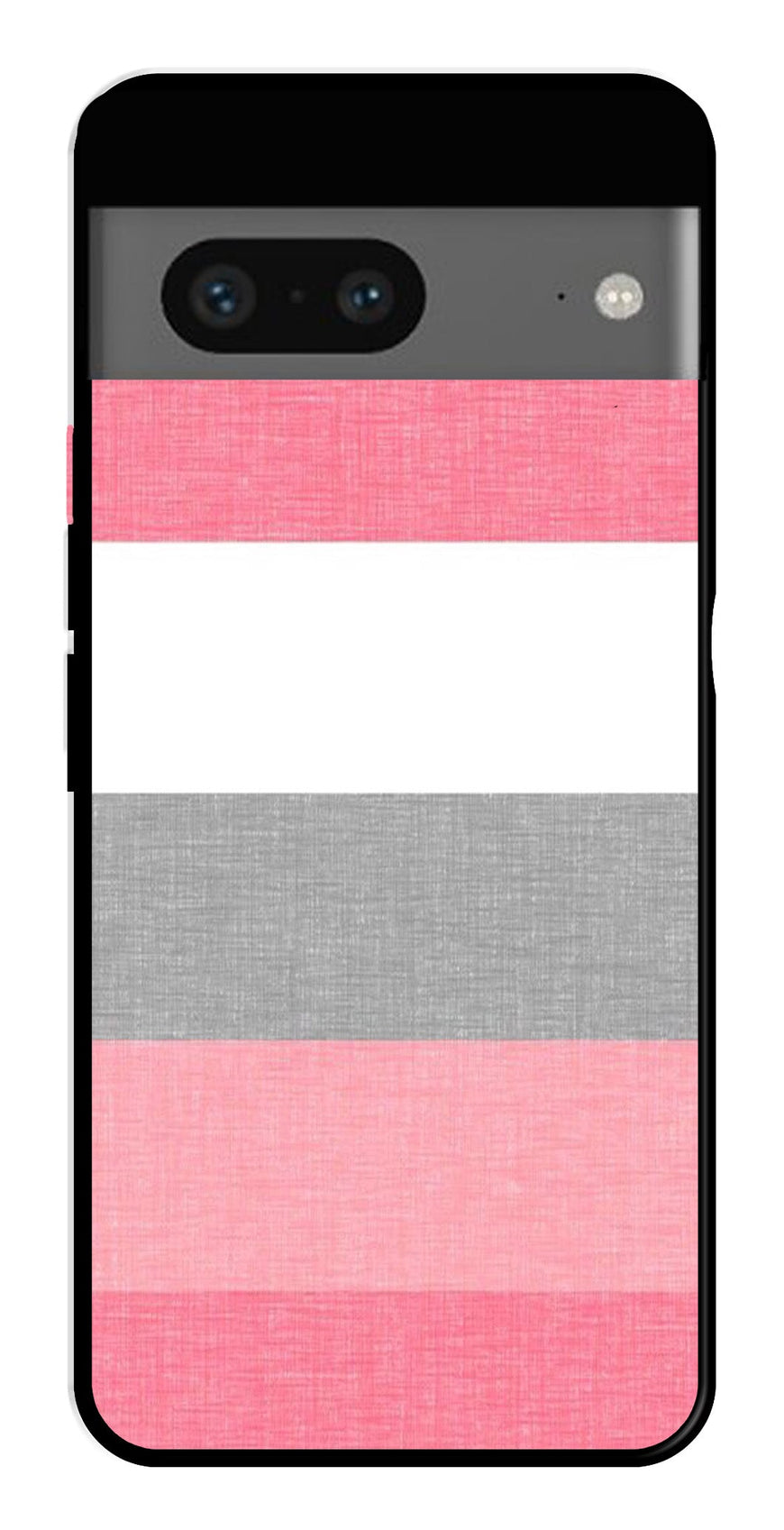 Pink Pattern Metal Mobile Case for Google Pixel 7   (Design No -23)