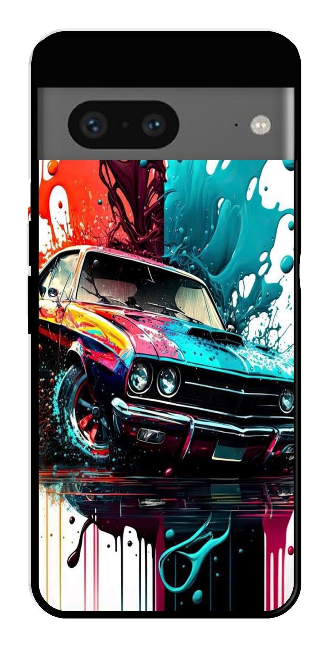 Vintage Car Metal Mobile Case for Google Pixel 7   (Design No -29)