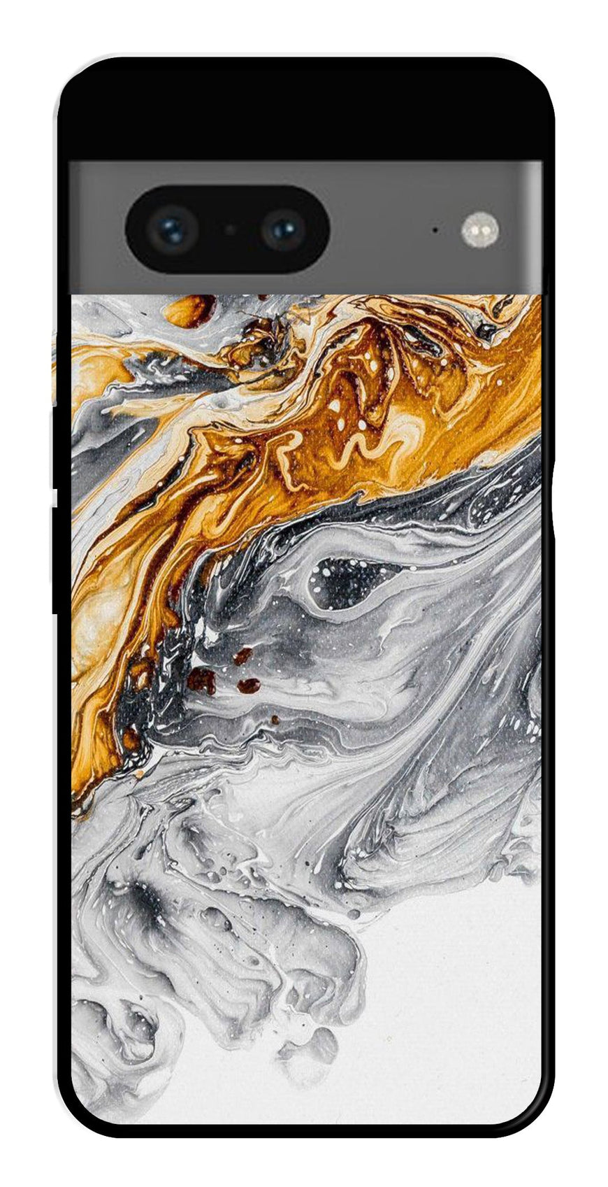 Marble Pattern Metal Mobile Case for Google Pixel 7   (Design No -36)