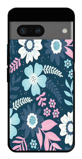 Flower Leaves Design Metal Mobile Case for Google Pixel 7   (Design No -50)