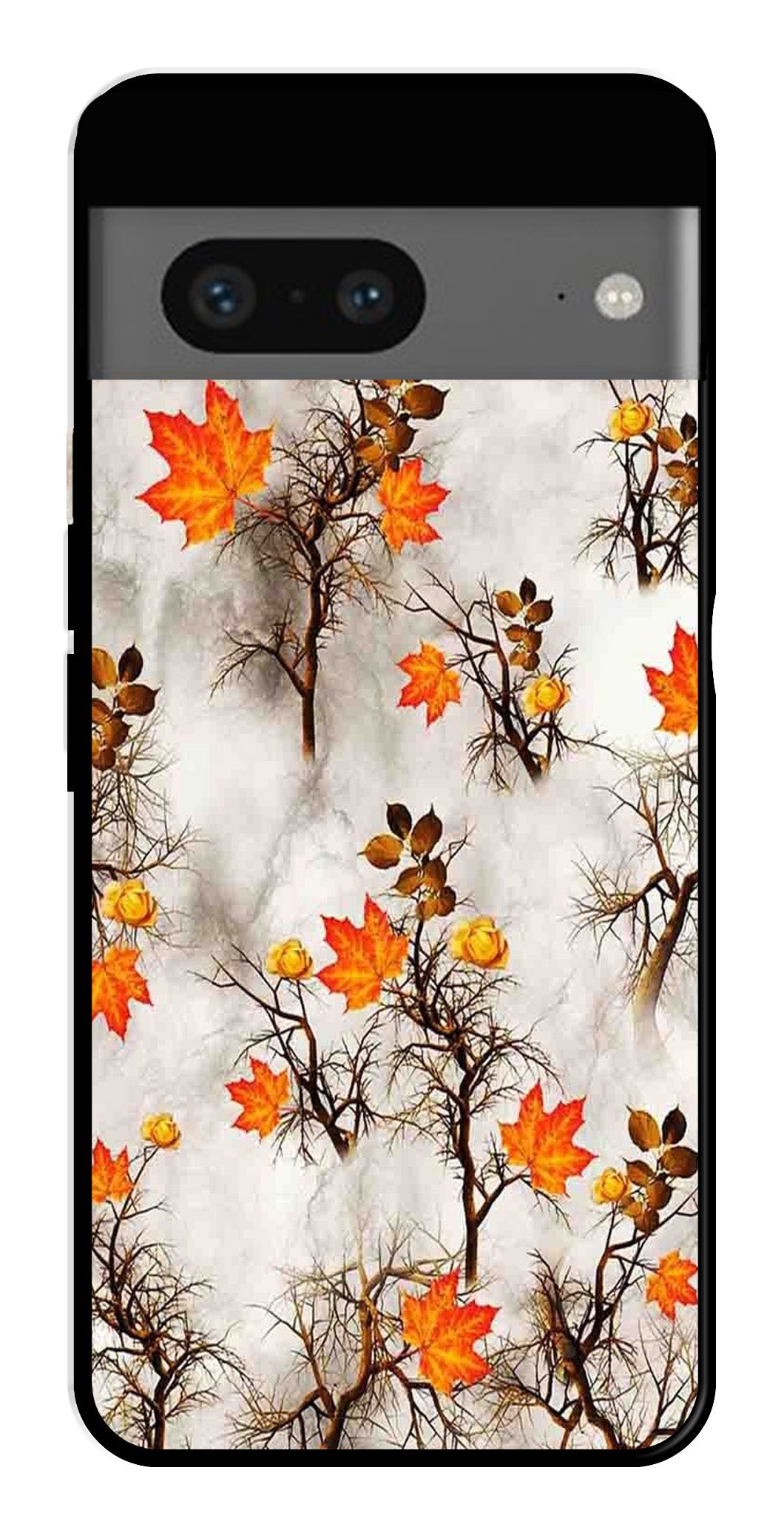 Autumn leaves Metal Mobile Case for Google Pixel 7   (Design No -55)