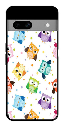 Owls Pattern Metal Mobile Case for Google Pixel 7a