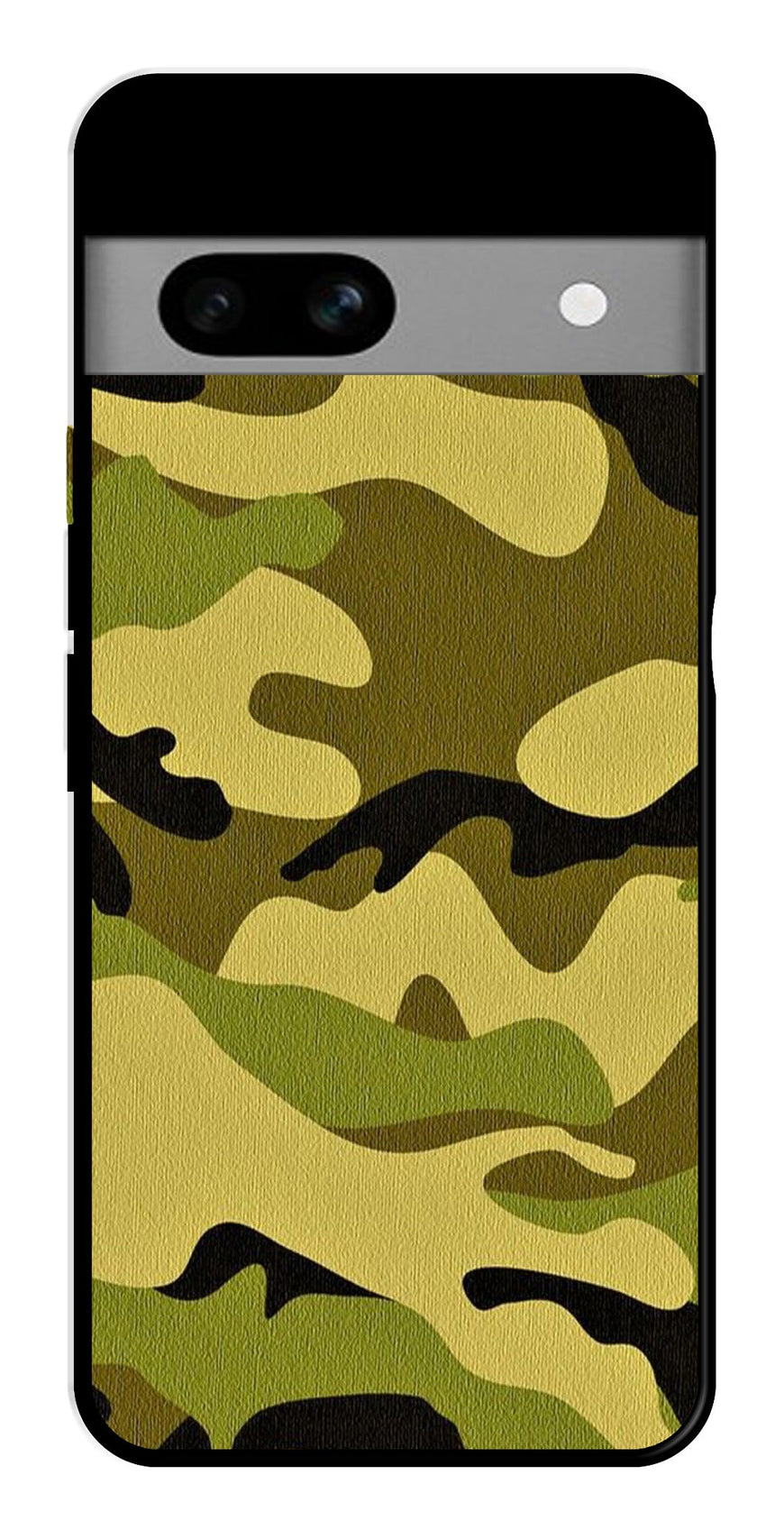 Army Pattern Metal Mobile Case for Google Pixel 7a   (Design No -35)