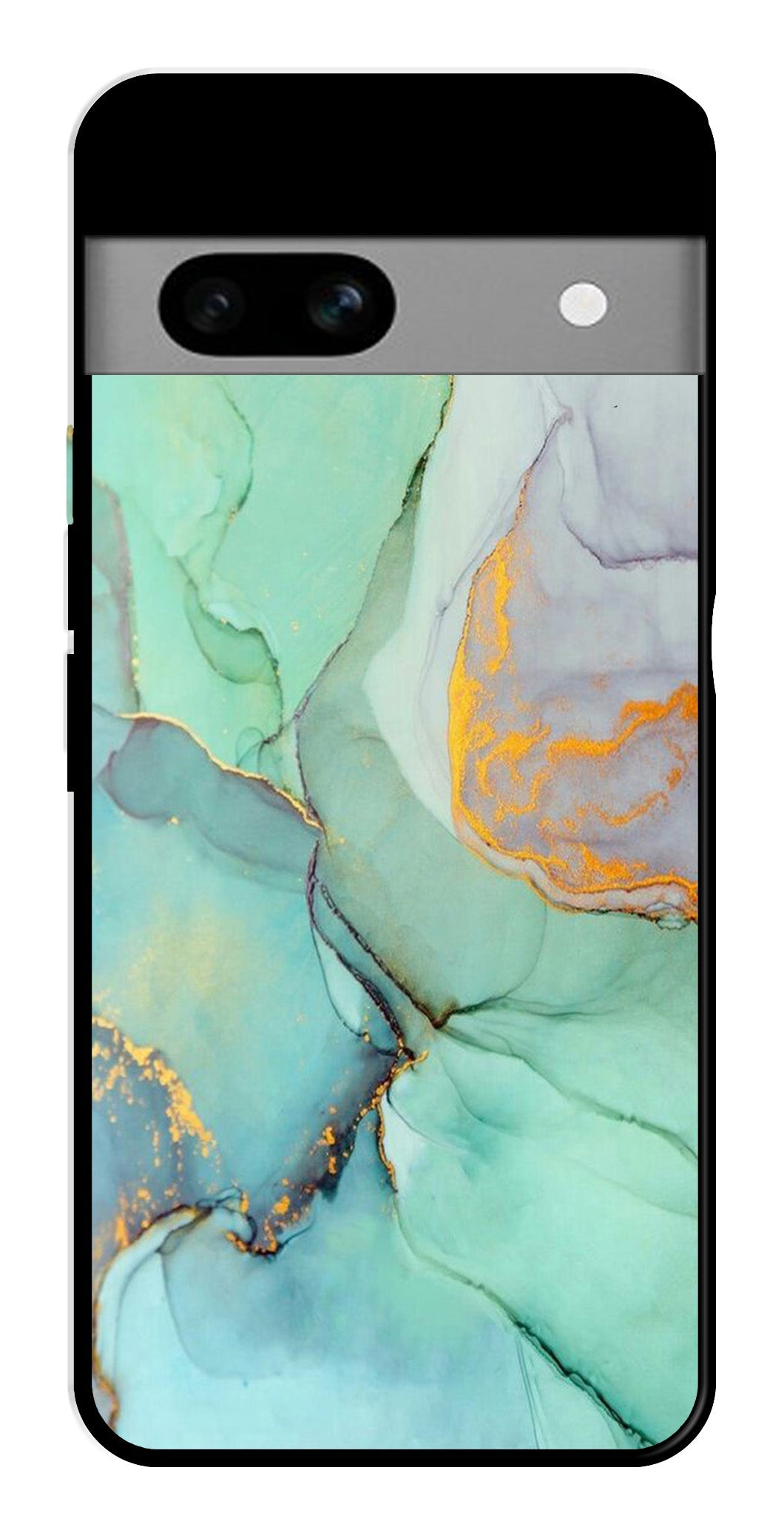 Marble Design Metal Mobile Case for Google Pixel 7a   (Design No -46)