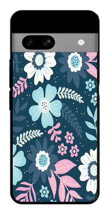 Flower Leaves Design Metal Mobile Case for Google Pixel 7a