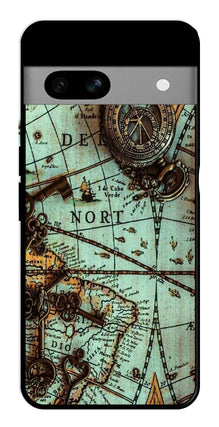 Map Design Metal Mobile Case for Google Pixel 7a