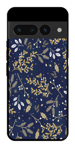 Floral Pattern  Metal Mobile Case for Google Pixel 7 Pro   (Design No -52)