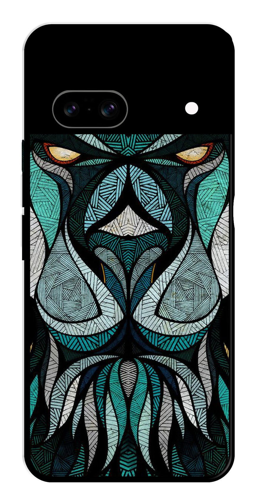 Lion Pattern Metal Mobile Case for Google Pixel 8   (Design No -40)