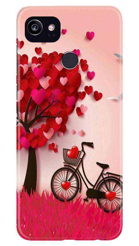 Red Heart Cycle Mobile Back Case for Google Pixel 2 XL Design