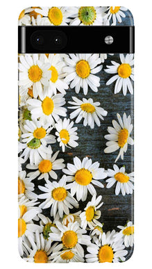 White flowers2 Mobile Back Case for Google Pixel 6a (Design - 62)