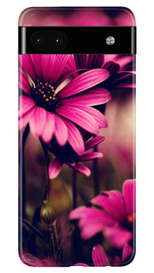 Purple Daisy Mobile Back Case for Google Pixel 6a (Design - 65)