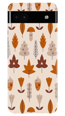 Leaf Pattern Art Mobile Back Case for Google Pixel 6a  (Design - 132)