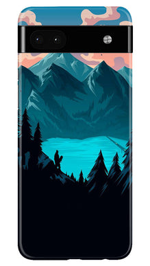 Mountains Mobile Back Case for Google Pixel 6a (Design - 155)