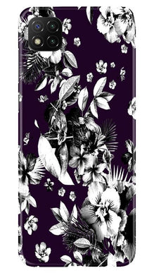 white flowers Mobile Back Case for Poco C3 (Design - 7)