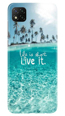 Life is short live it Mobile Back Case for Poco C3 (Design - 45)