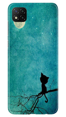 Moon cat Mobile Back Case for Poco C3 (Design - 70)