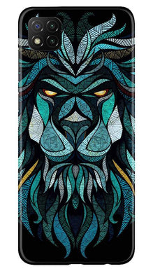 Lion Mobile Back Case for Poco C3 (Design - 314)