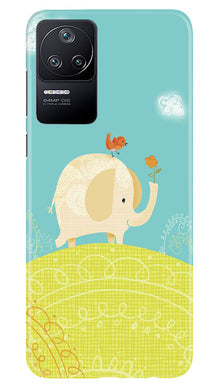 Elephant Painting Mobile Back Case for Poco F4 (Design - 46)