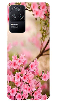 Pink flowers Mobile Back Case for Poco F4 (Design - 69)