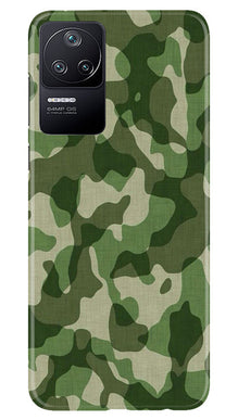 Army Camouflage Mobile Back Case for Poco F4  (Design - 106)