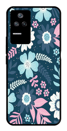 Flower Leaves Design Metal Mobile Case for Poco F4 5G