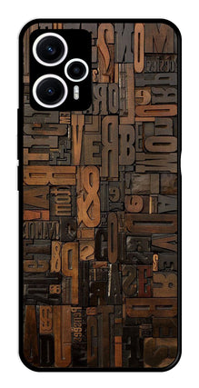 Alphabets Metal Mobile Case for Poco F5 5G