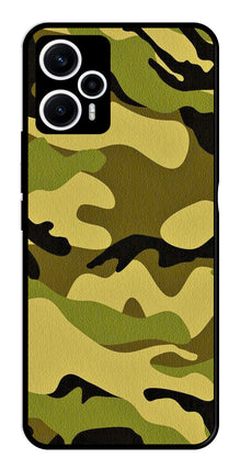 Army Pattern Metal Mobile Case for Poco F5 5G