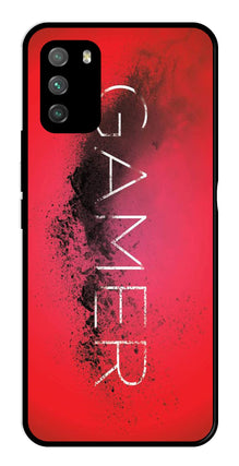 Gamer Pattern Metal Mobile Case for Poco M3