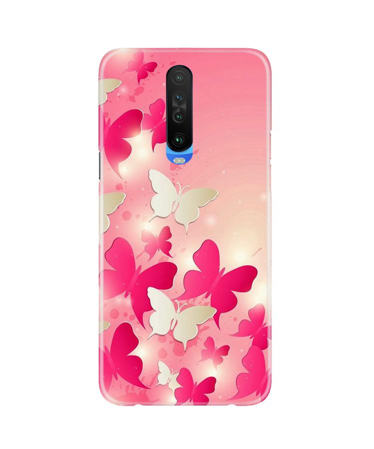 White Pick Butterflies Case for Poco X2