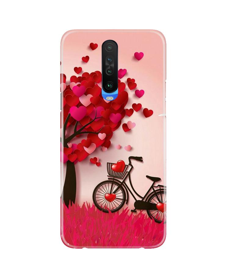 Red Heart Cycle Case for Poco X2 (Design No. 222)