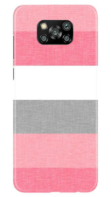 Pink white pattern Mobile Back Case for Poco X3 (Design - 55)