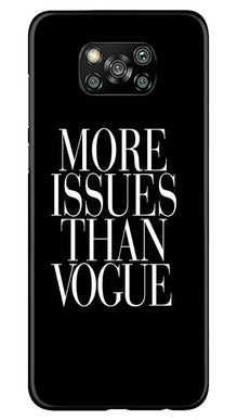 More Issues than Vague Mobile Back Case for Poco X3 (Design - 74)