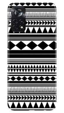Black white Pattern Mobile Back Case for Poco X4 Pro (Design - 5)