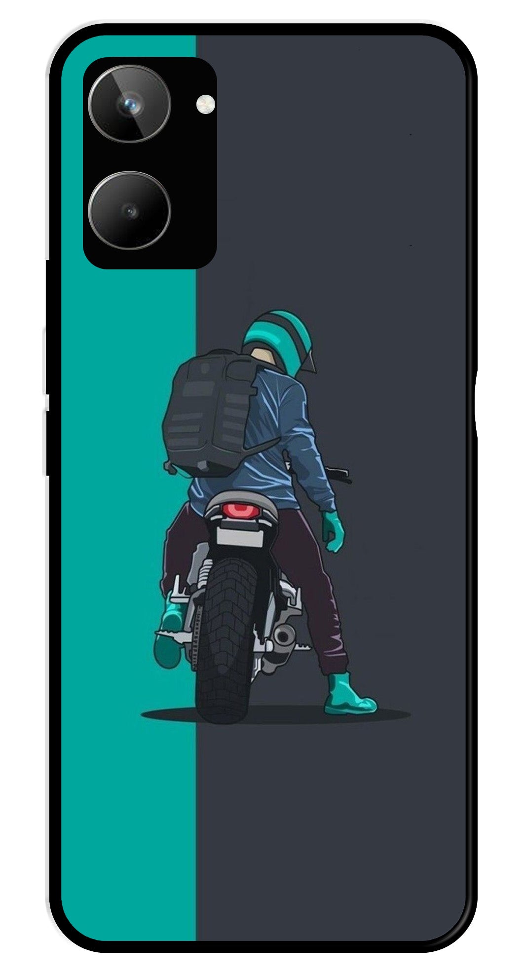 Bike Lover Metal Mobile Case for Realme 10   (Design No -05)