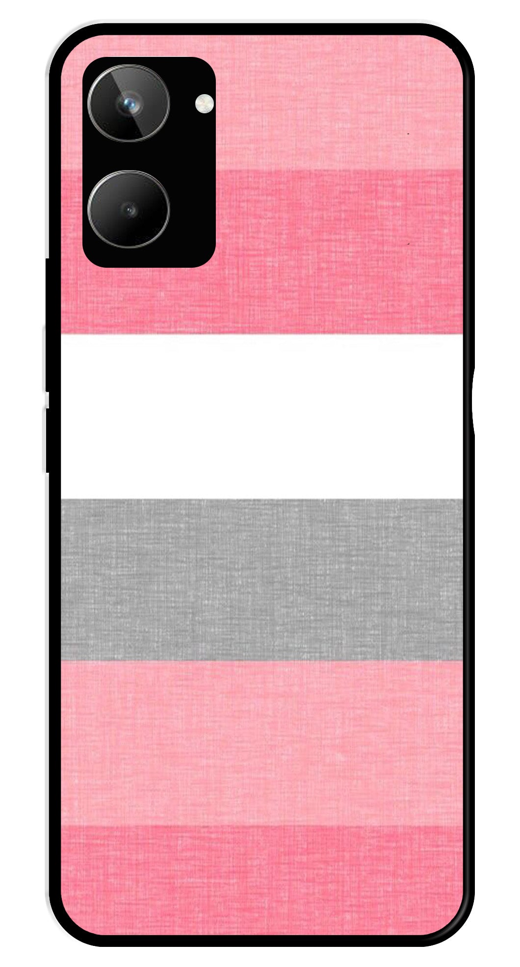 Pink Pattern Metal Mobile Case for Realme 10   (Design No -23)