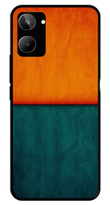 Orange Green Pattern Metal Mobile Case for Realme 10