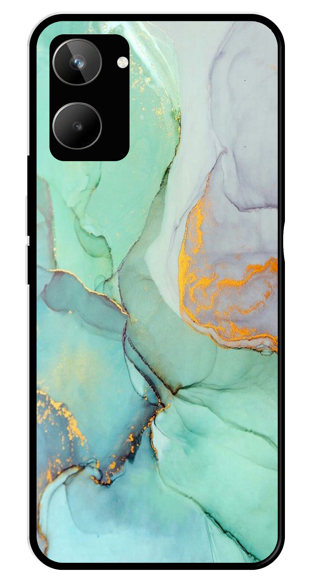 Marble Design Metal Mobile Case for Realme 10   (Design No -46)