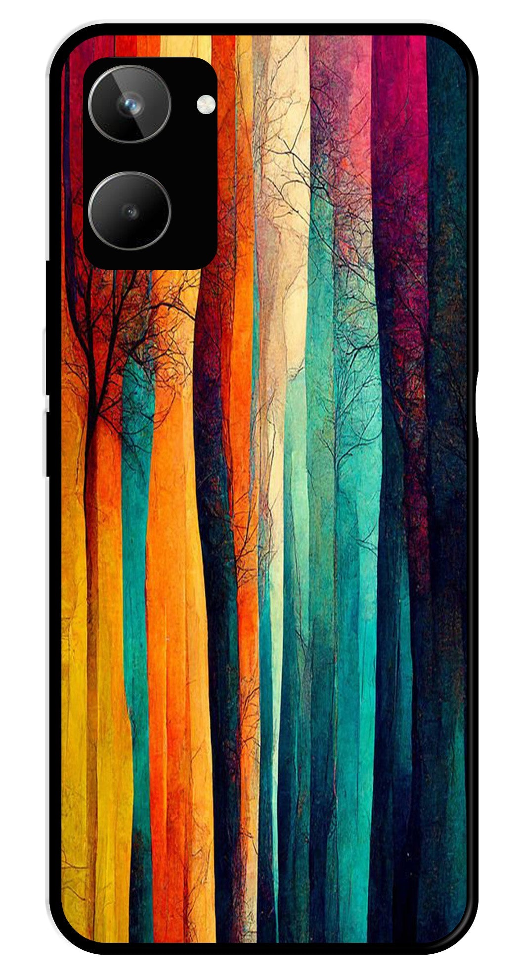 Modern Art Colorful Metal Mobile Case for Realme 10   (Design No -47)