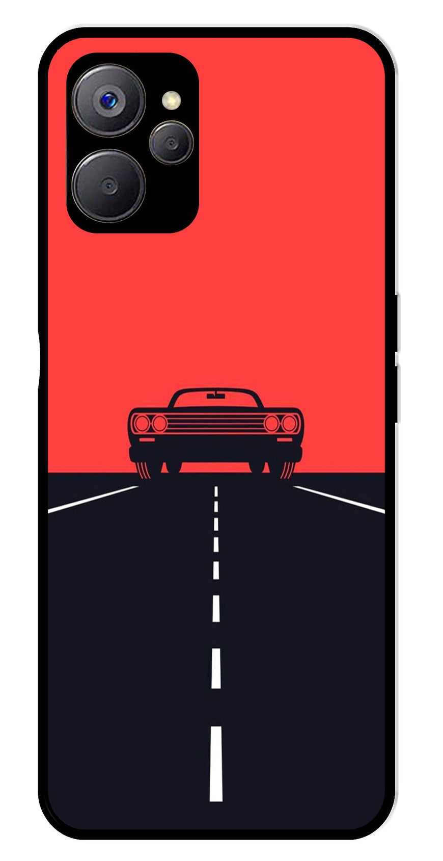 Car Lover Metal Mobile Case for Realme 9i 5G   (Design No -21)