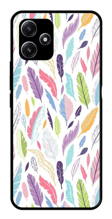 Colorful Feathers Metal Mobile Case for Poco M6 Pro 5G