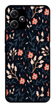 Floral Pattern Metal Mobile Case for Poco M6 Pro 5G