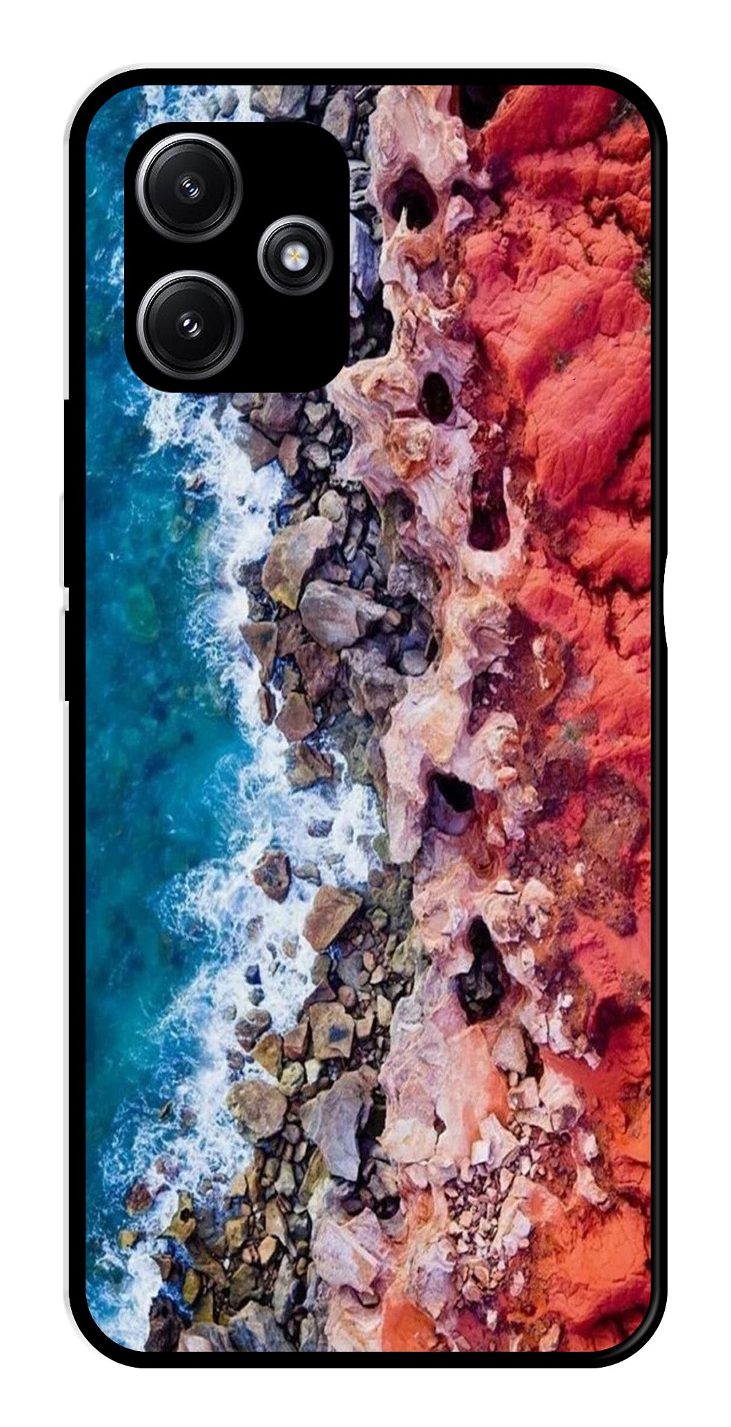 Sea Shore Metal Mobile Case for Poco M6 Pro 5G   (Design No -18)